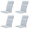 GARTENSTUHLKISSEN Donna 120/50 cm 4er-Set - Blaugrau, Textil (50/8/120cm) - Madison