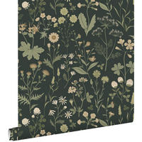TAPETE Feldblumen 50 x 900 cm - Grün, Papier (50/900cm) - ESTAhome
