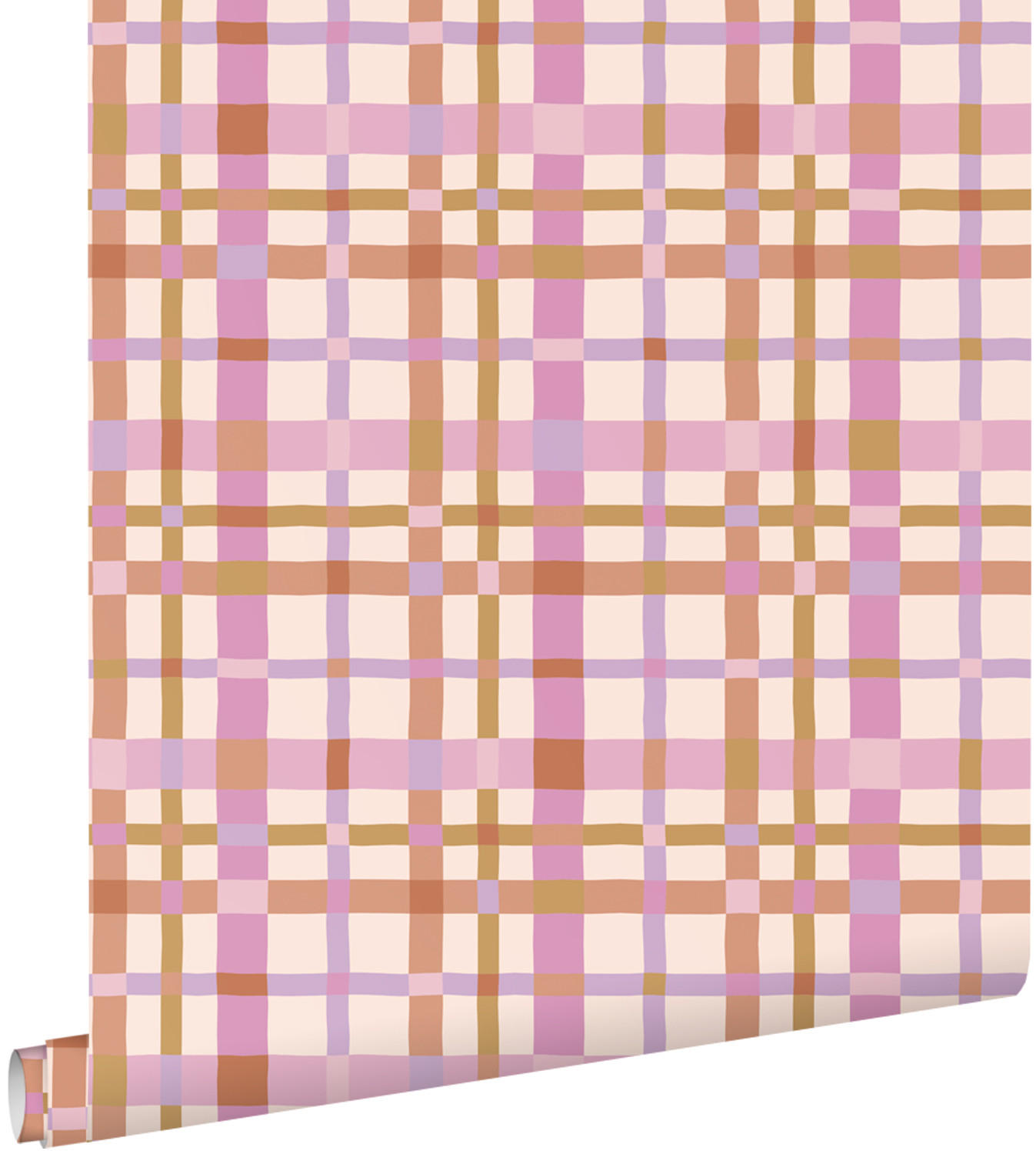 TAPETE Karomuster 50 x 900 cm - Lila, Papier (50/0.1cm) - ESTAhome