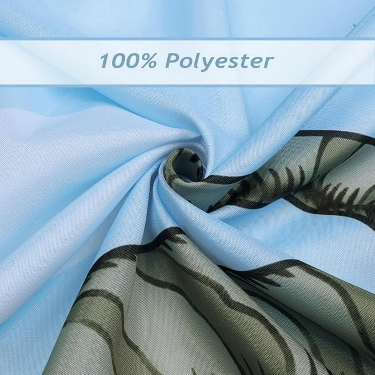 DUSCHVORHANG Dinosaurier schimmelresistent wasserdicht waschbar Badezimmer mit Haken - Blau, Textil (180/180cm) - MCBOSON