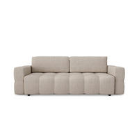 SCHLAFSOFA GERADE Bouclé-Stoff Beige 247cm - Beige, Textil (247/90/102cm) - Sia Home