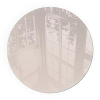 GLASPLATTE für Kamin Ø 100 cm - Beige, Glas (100/100/0.4cm) - TULUP