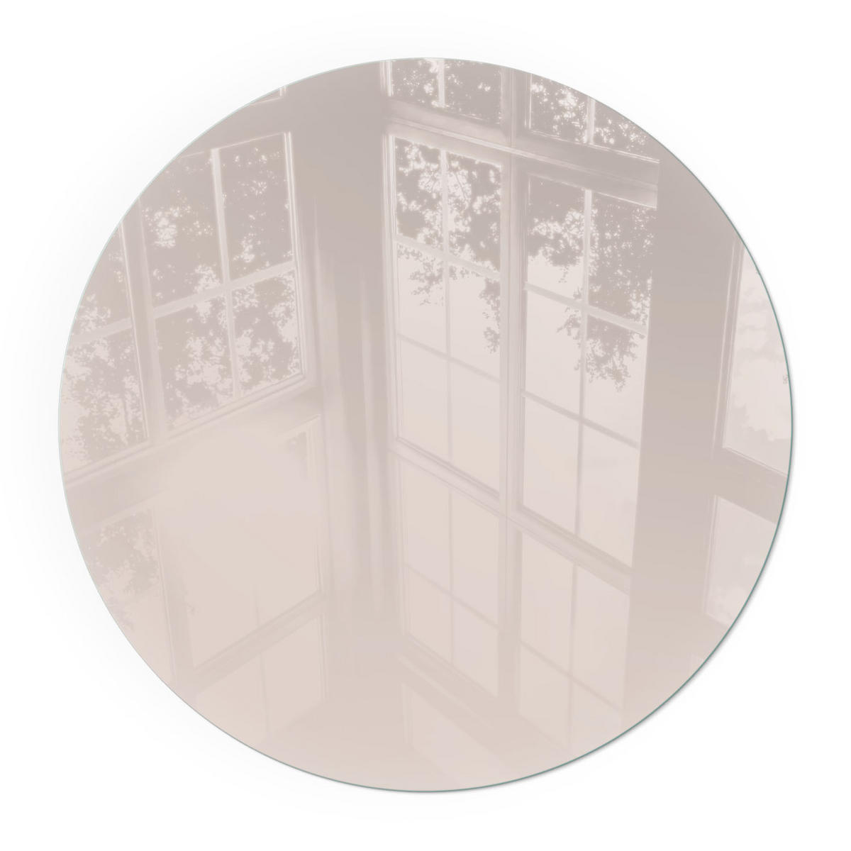 GLASPLATTE für Kamin Ø 100 cm - Beige, Glas (100/100/0.4cm) - TULUP