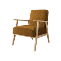SESSEL Retro Cord - Naturfarben/Bronzefarben, Holz/Textil (59/76/67cm) - MIRJAN24