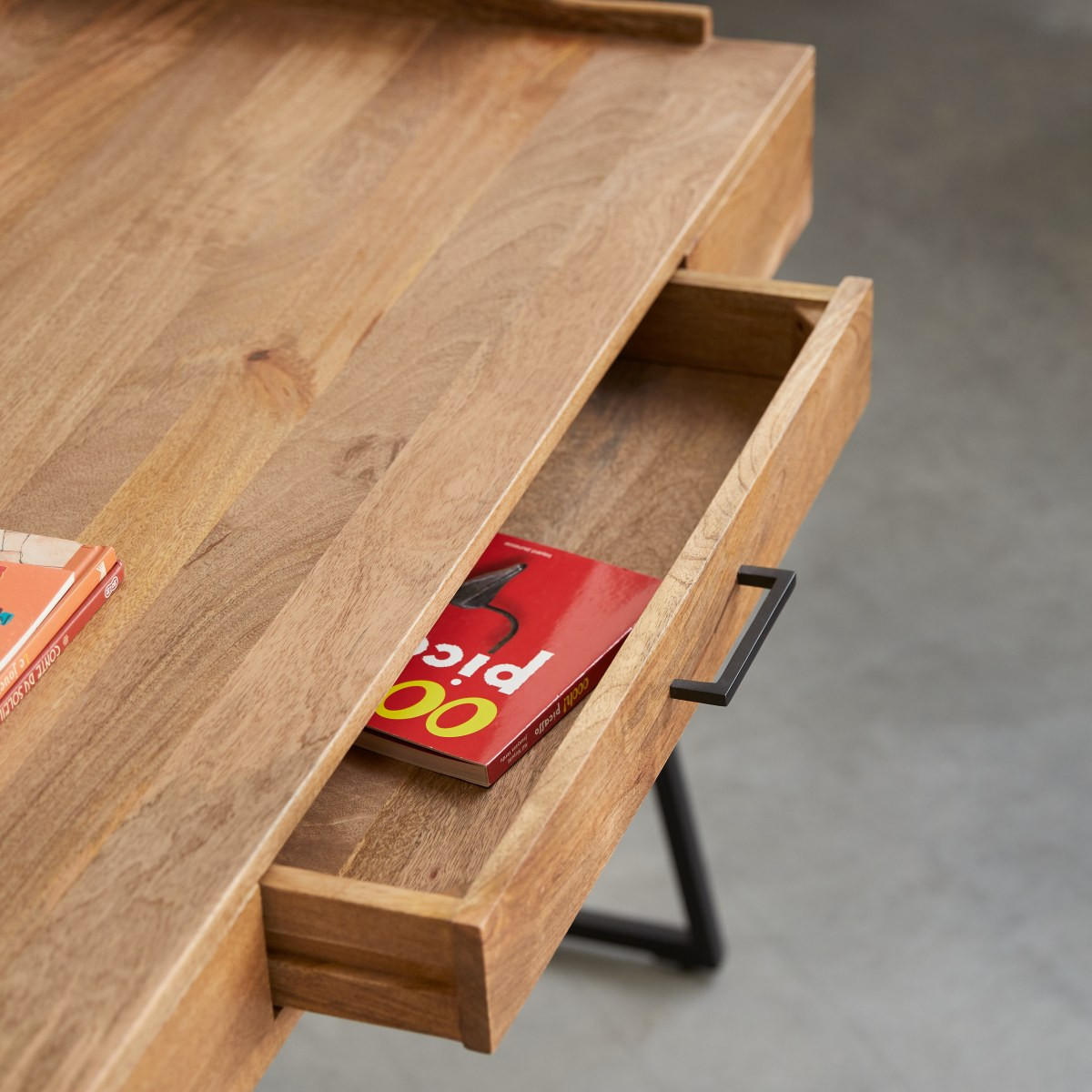 KINDER-SCHREIBTISCH Hedda Braun aus Mango - Braun, Holz (114/83/55cm) - Tikamoon