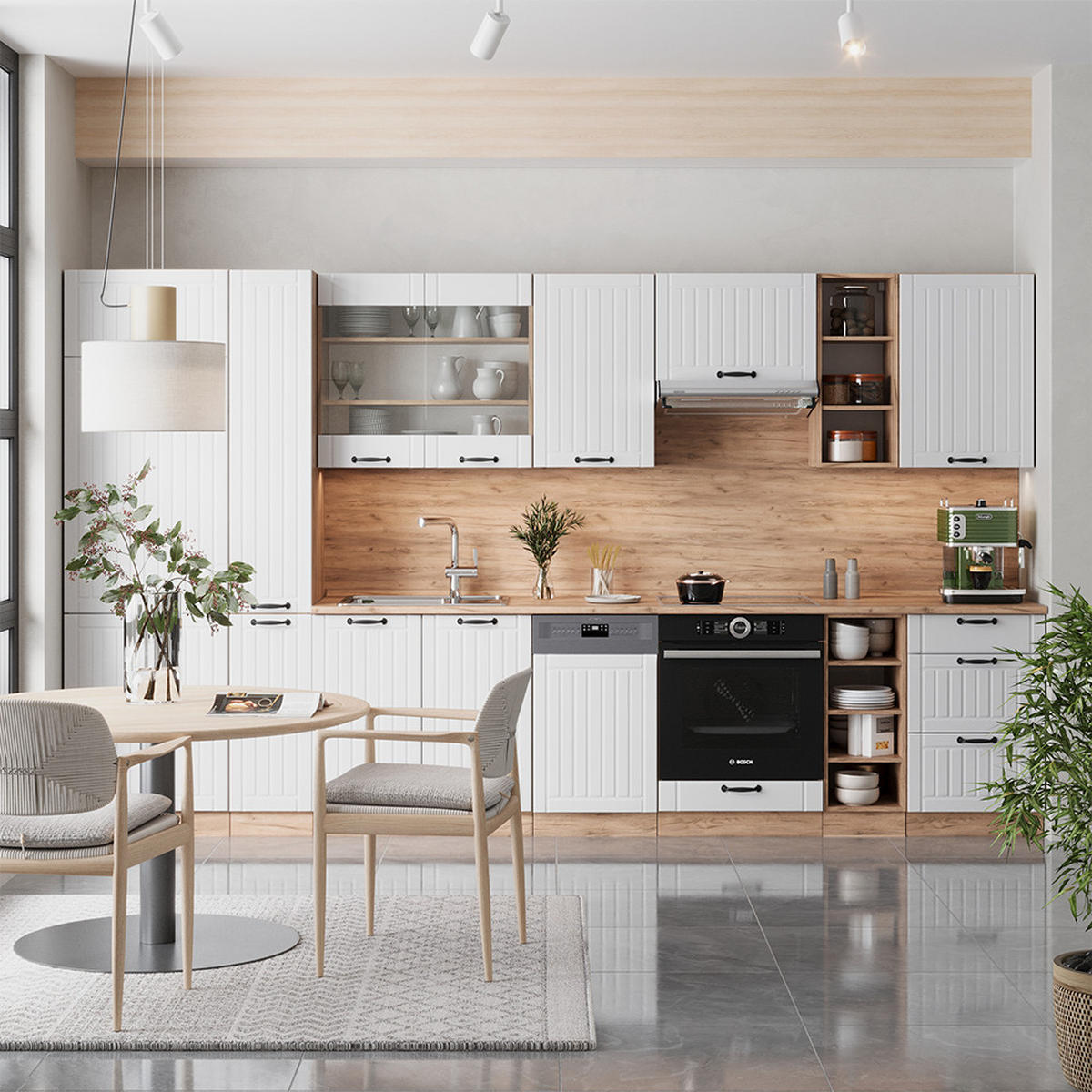 Honigeiche/Weiß, Holzwerkstoff (355/81.6/60cm) - Vicco