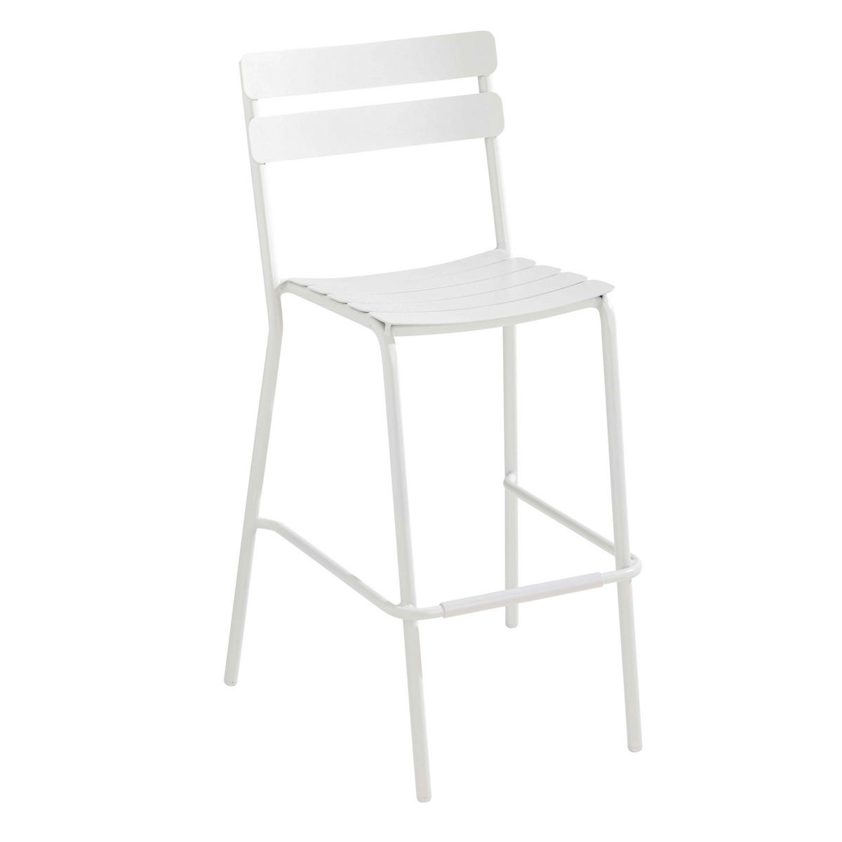 BARHOCKER, Weiß - Weiß, Metall (56/110/56cm) - Oviala