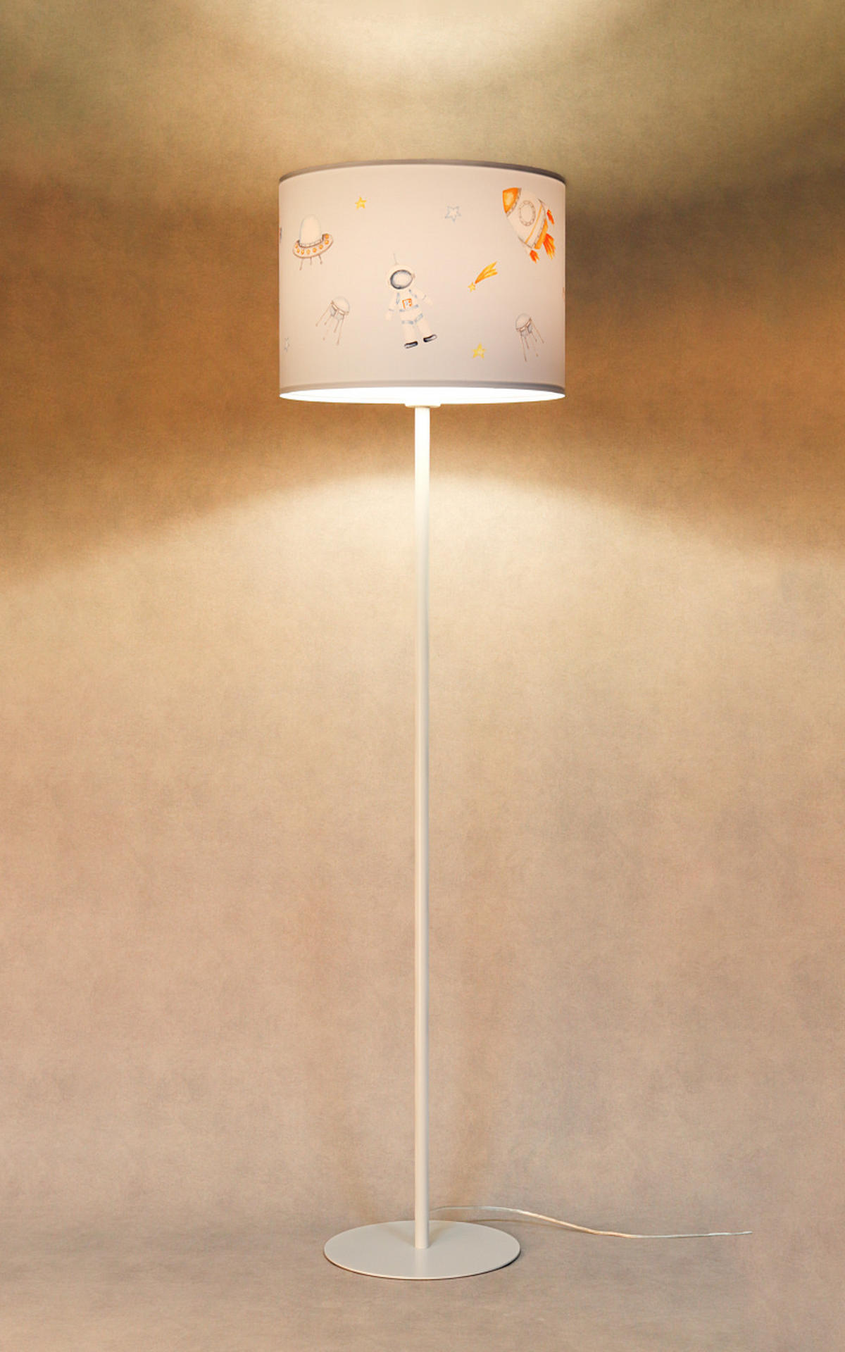 STEHLAMPE Bunt 40/30 cm - Multicolor/Weiß, Kunststoff (30/3.8/30cm) - ONZENO