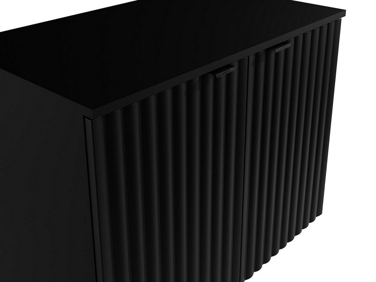 WASCHBECKENUNTERSCHRANK - 80cm x 44cm - MDF - schwarz - ZILGA - Schwarz, Holz (80/60/44cm) - Vente-Unique