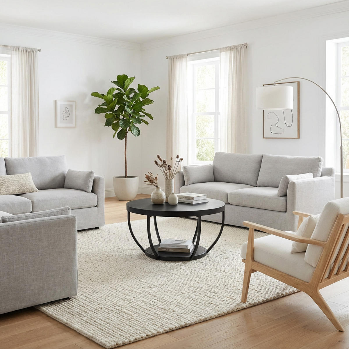 COUCHTISCH 80 cm Breite in Schwarz - Schwarz, Holzwerkstoff (80/80/45.5cm) - Home Collective