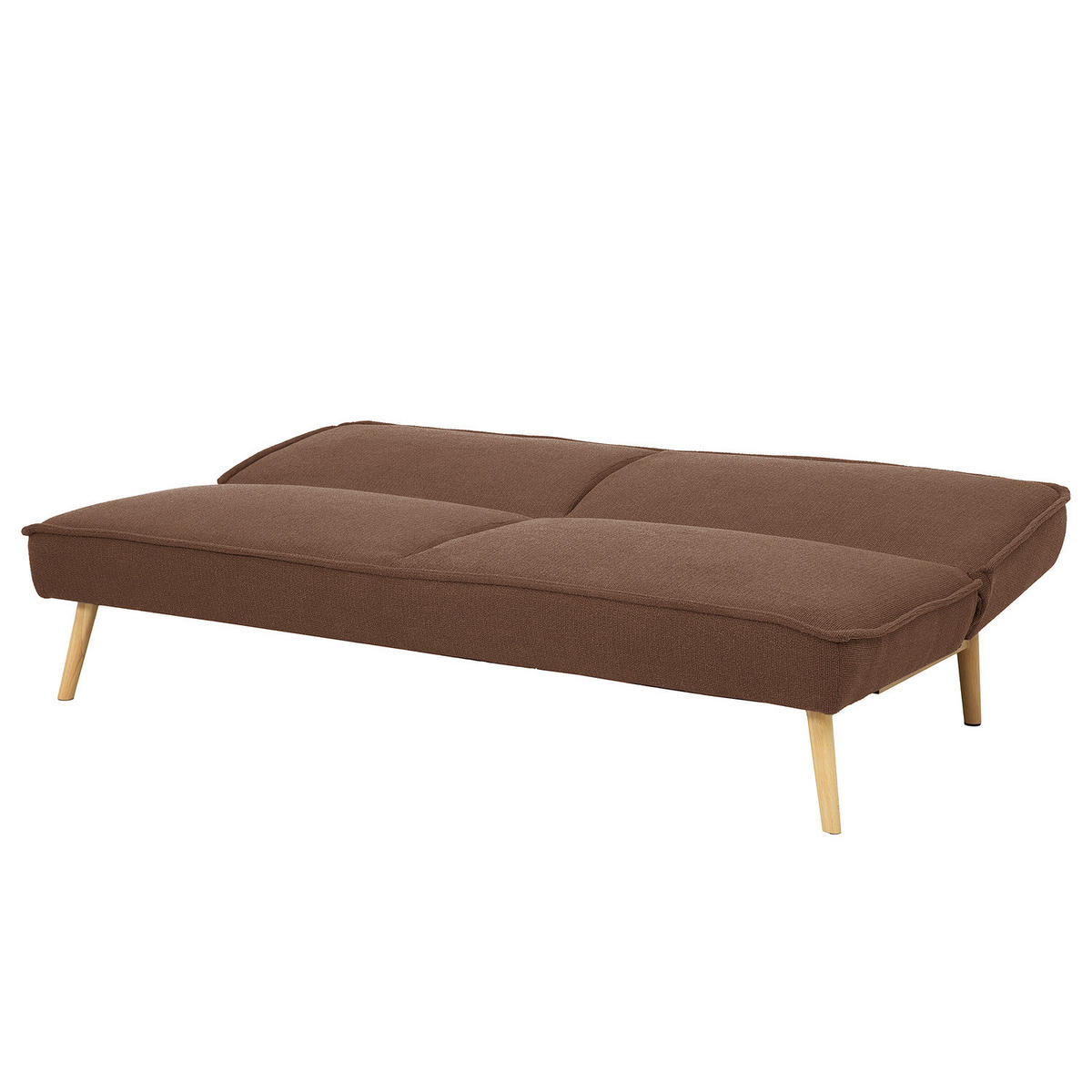 SCHLAFSOFA - Bouclé Stoff - Eichefarben/Braun, Textil/Metall (188/84/87cm) - home24