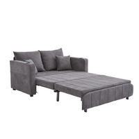 SCHLAFSOFA Zweisitzer mit Schlaffunktion,ausziehbar,Chenille,Grau - Grau, Textil (73/83/139cm) - LVHOM