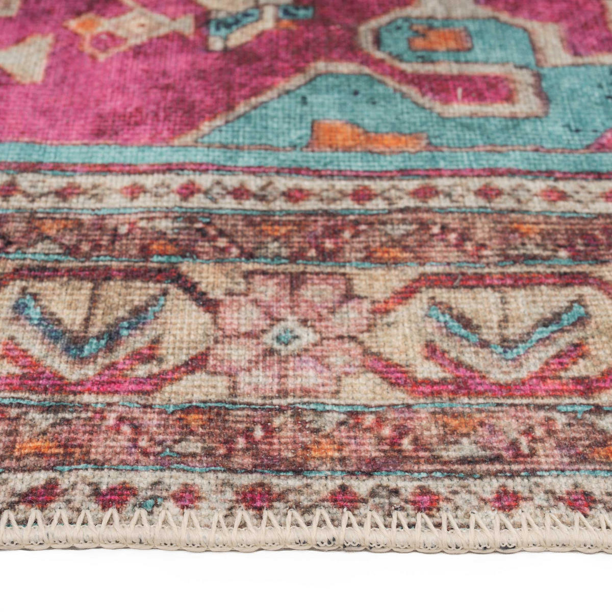 FLACHWEBETEPPICH Clarissa Multi - Pink, Textil (60/240cm) - Kukoon Rugs