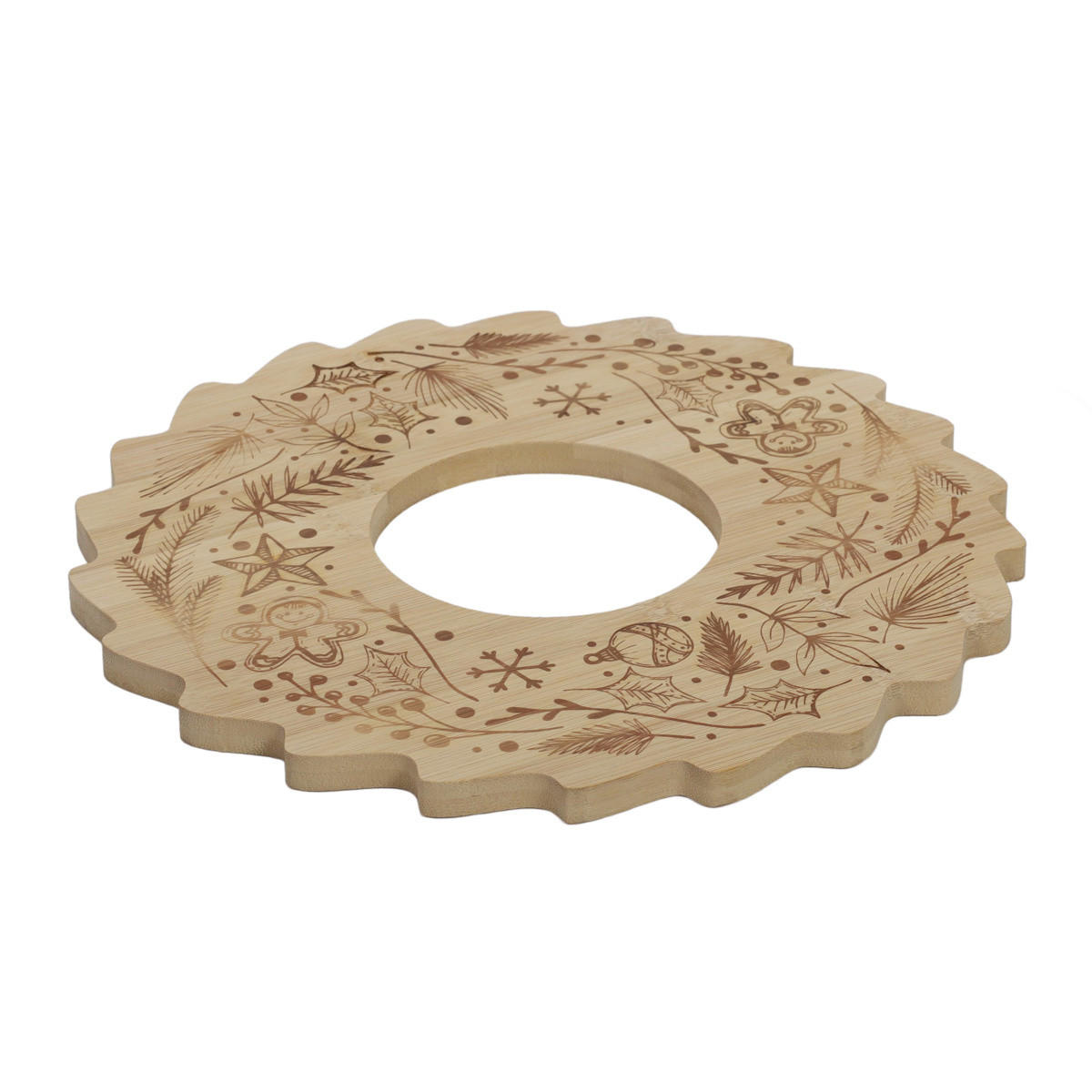 BAMBUSTABLETT Bellune Ø 30 cm - Braun, Naturmaterialien (30/1.2/30cm) - Excellent Houseware