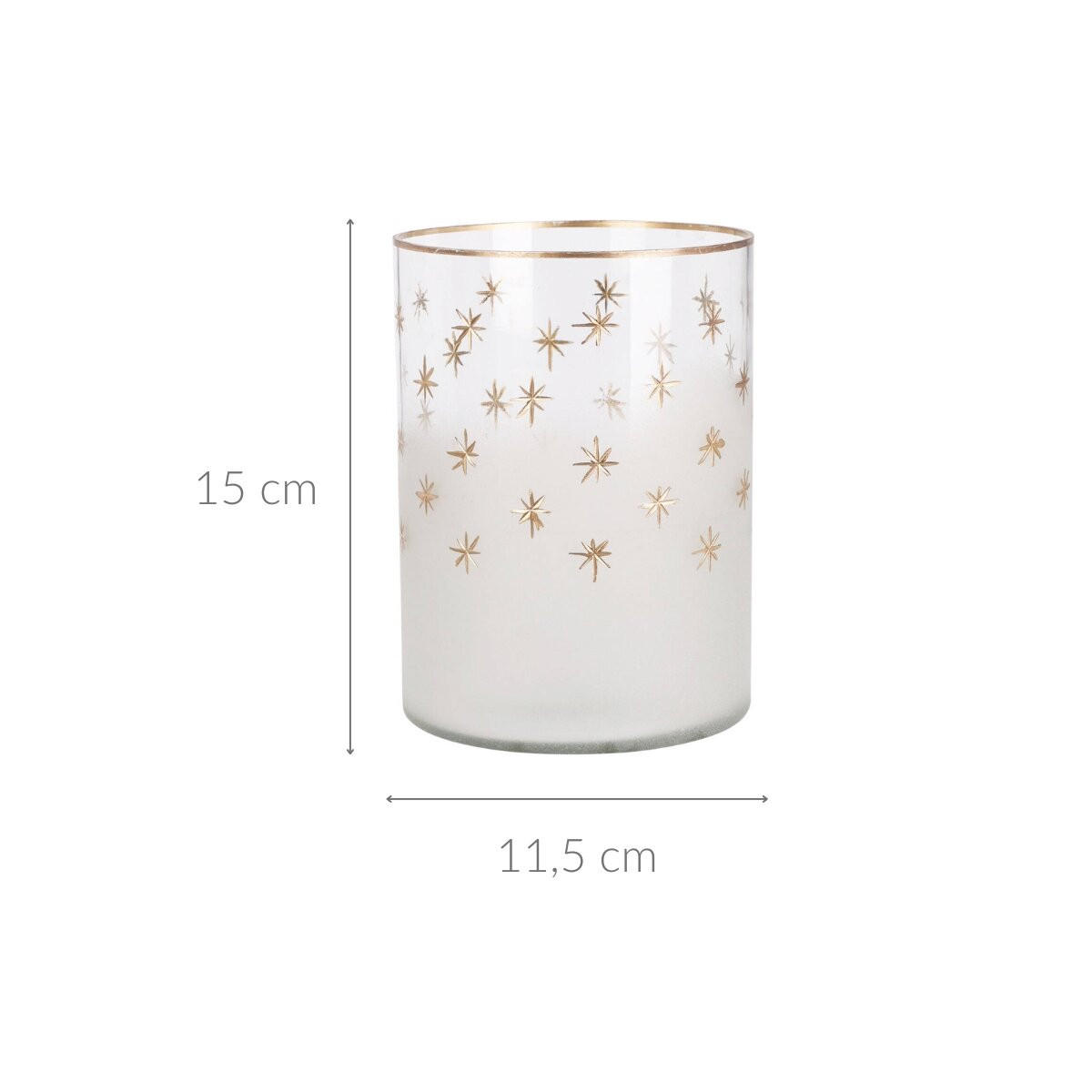 TEELICHTHALTER Glas 10 cm - Weiß, Glas (11.5/15cm) - Home Styling Collection