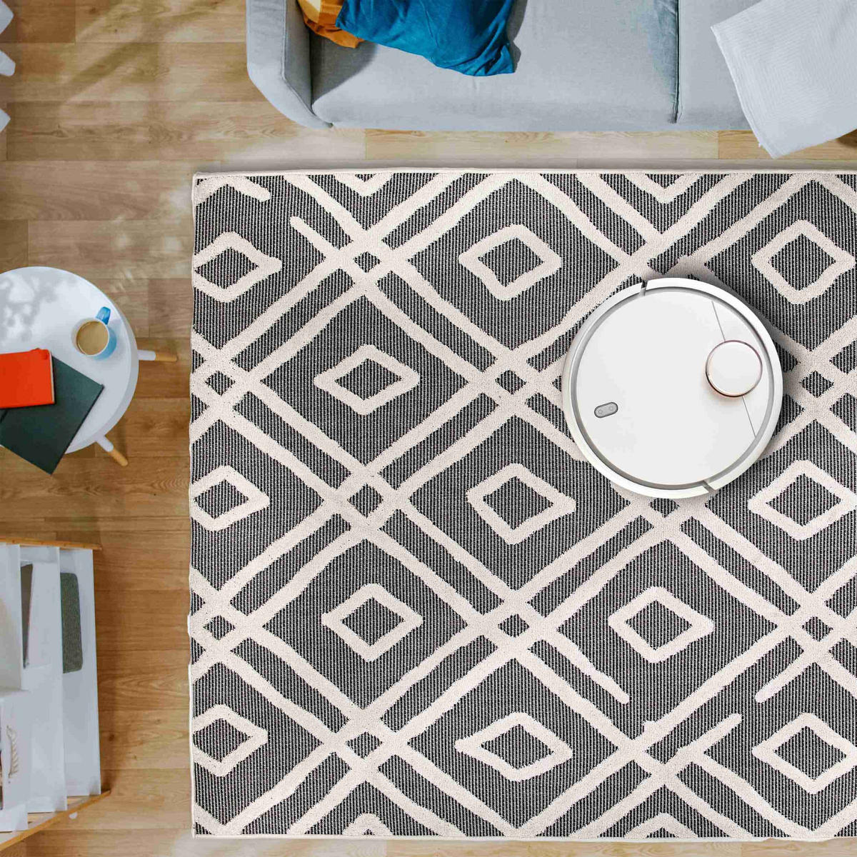 KURZFLORTEPPICH SERINA - Dunkelgrau, Textil (120/170cm) - Astra