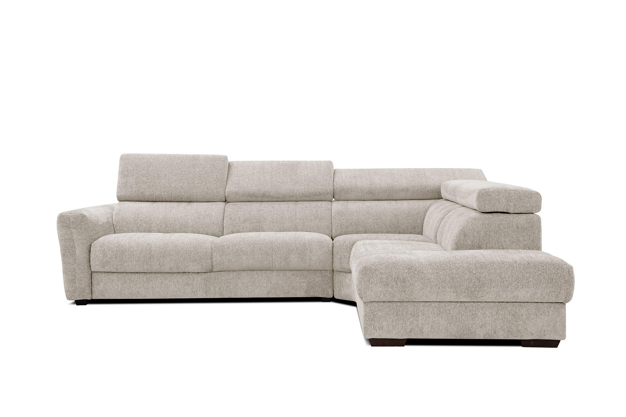 ECKSOFA CALVERA 5-Sitzer, ecru - Ecru, Holzwerkstoff/Textil (298/239cm) - Courtois Laville