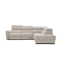 ECKSOFA CALVERA 5-Sitzer, ecru - Ecru, Holzwerkstoff/Textil (298/239cm) - Courtois Laville