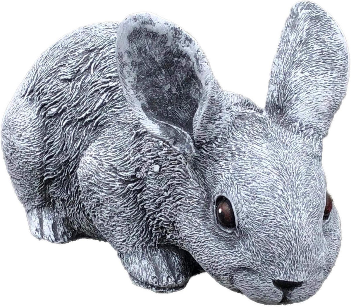 STEINFIGUR Hase Langohr, Frostfest, massiver Steinguss - Grau, Stein (12/15/23cm) - stoneandstyle
