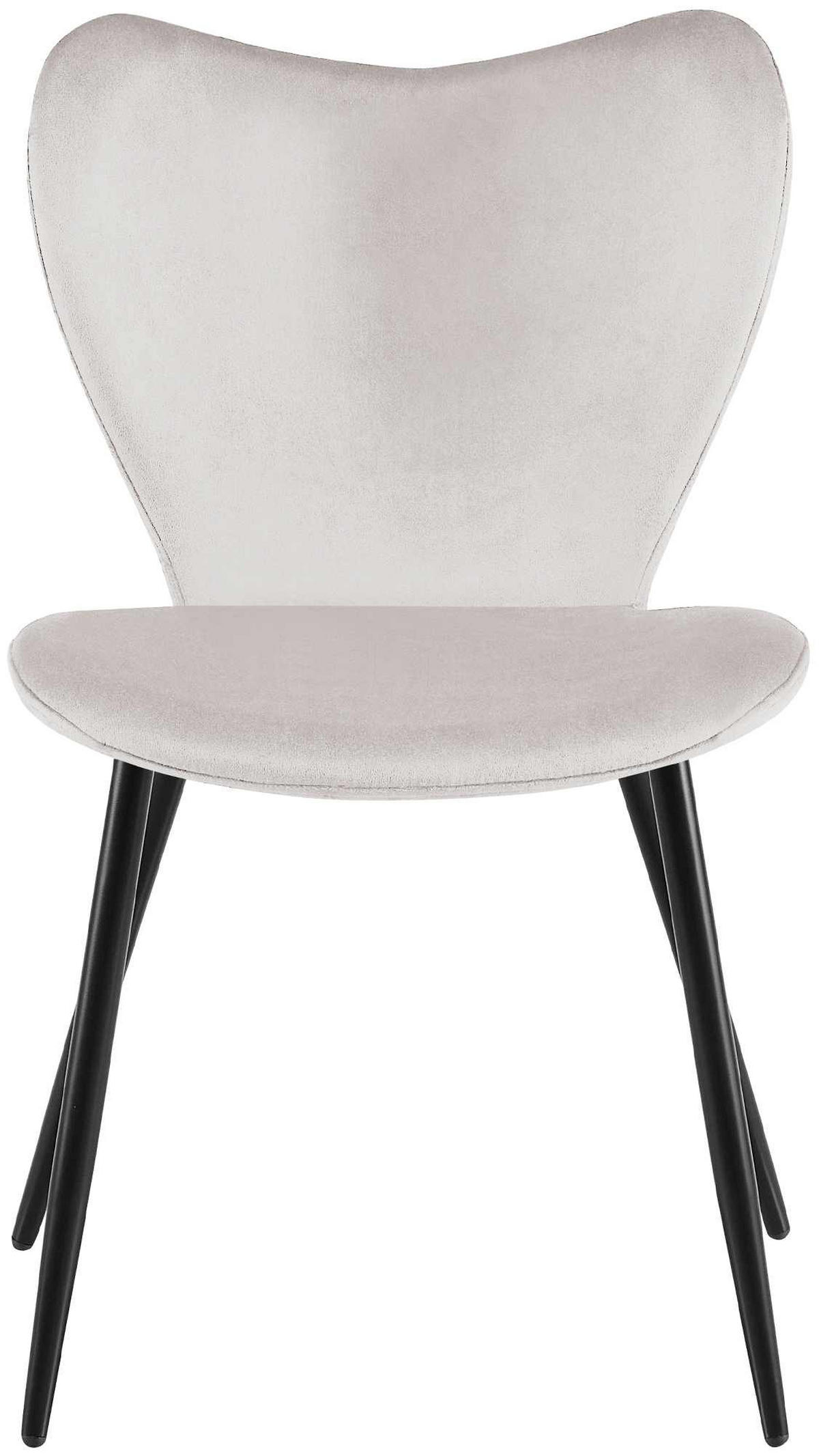 ESSZIMMERSTUHL Samt Grau - Schwarz/Grau, Textil/Metall (50/80/58cm) - CLP