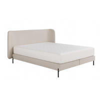 POLSTERBETT mit Matratze SIERRA, Creme, 160x200 cm - Creme, Textil (160/200cm) - KS Home Concept