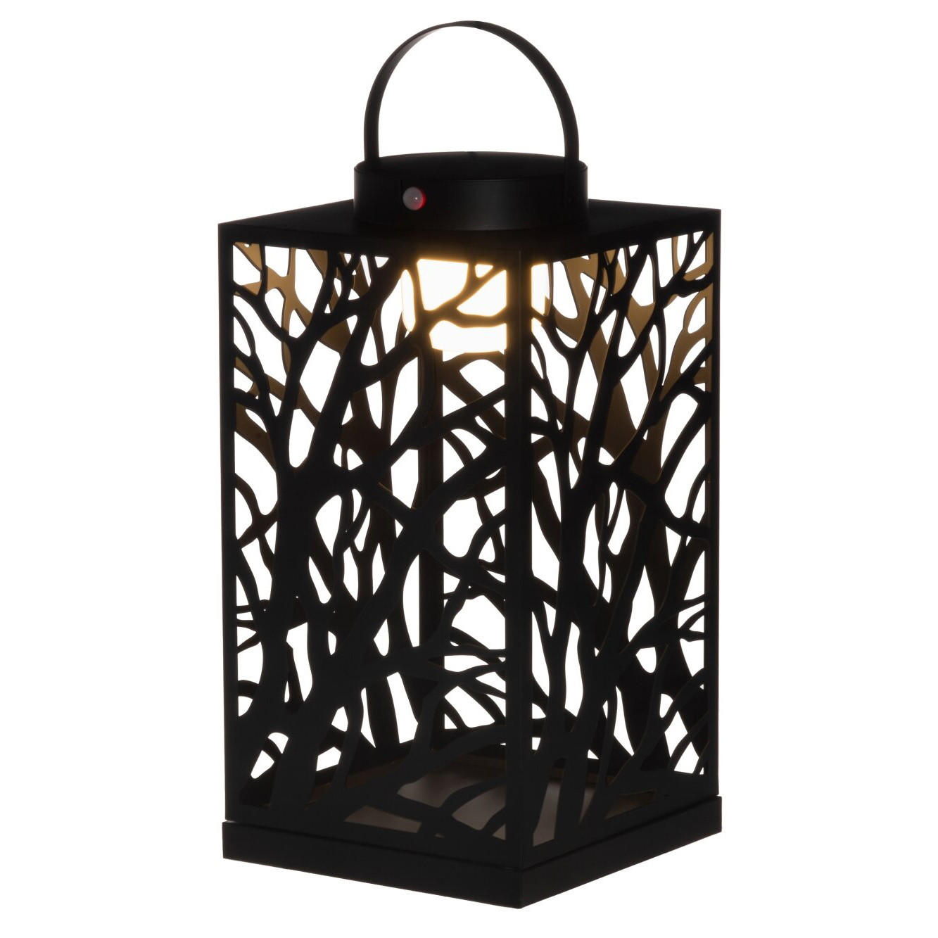 LED-LATERNE 38 cm - Schwarz, Metall (20/20/38cm)