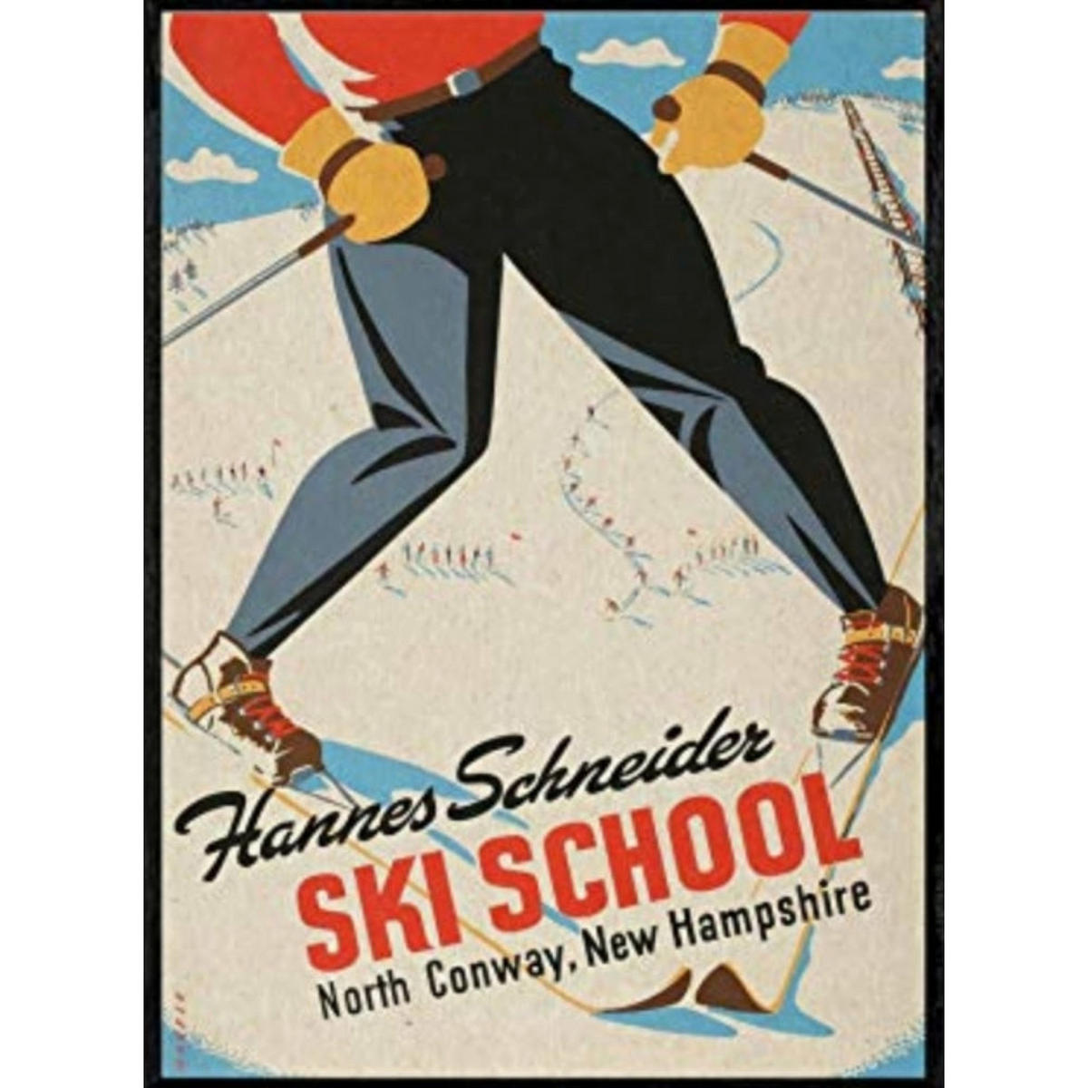POSTER Ski Schule New Hampshire A3 Rahmenlos - Klar, Papier (29.7/5/42cm) - Nacnic