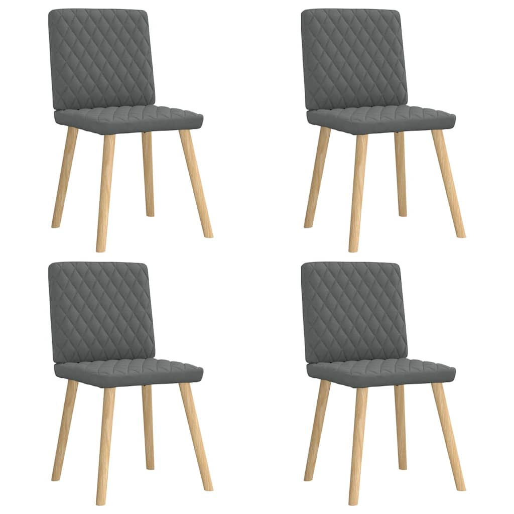 ESSZIMMERSTÜHLE 4 Stk. Dunkelgrau Stoff 45*54*86cm - Dunkelgrau, Metall (45/86/54cm) - ZMH