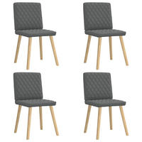 ESSZIMMERSTÜHLE 4 Stk. Dunkelgrau Stoff 45*54*86cm - Dunkelgrau, Metall (45/86/54cm) - ZMH