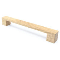 MÖBELGRIFF BA 128mm, Schrankgriff Eiche massiv, Holzgriff, Türgriff - Naturfarben, Holz (2/2.8/15cm)