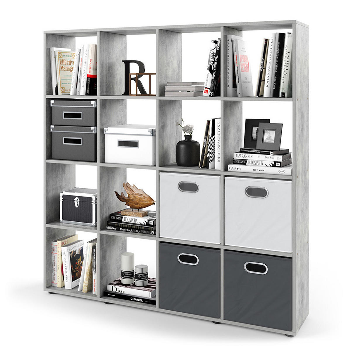 RAUMTEILER Karree Grau 138.5 x 142.5 cm - Grau, Holzwerkstoff (138.5/142.5/29cm) - Vicco