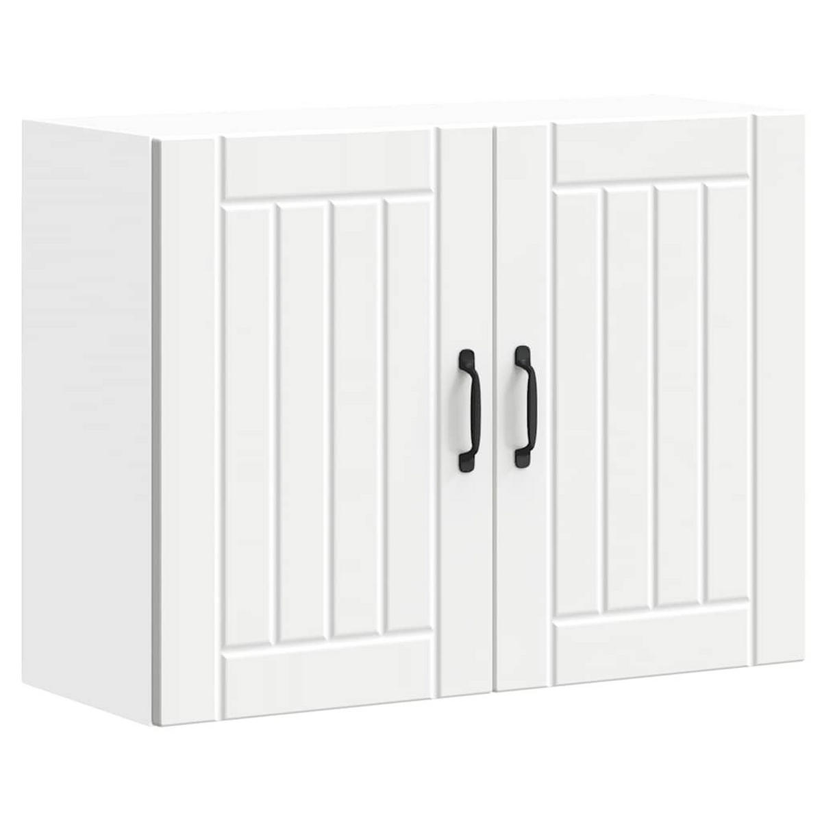 KÜCHENOBERSCHRANK Lucca mit 2 Türen 80/31/60 cm aus Holzwerkstoff Weiß - Weiß, Holz (80/60/31cm) - vidaXL