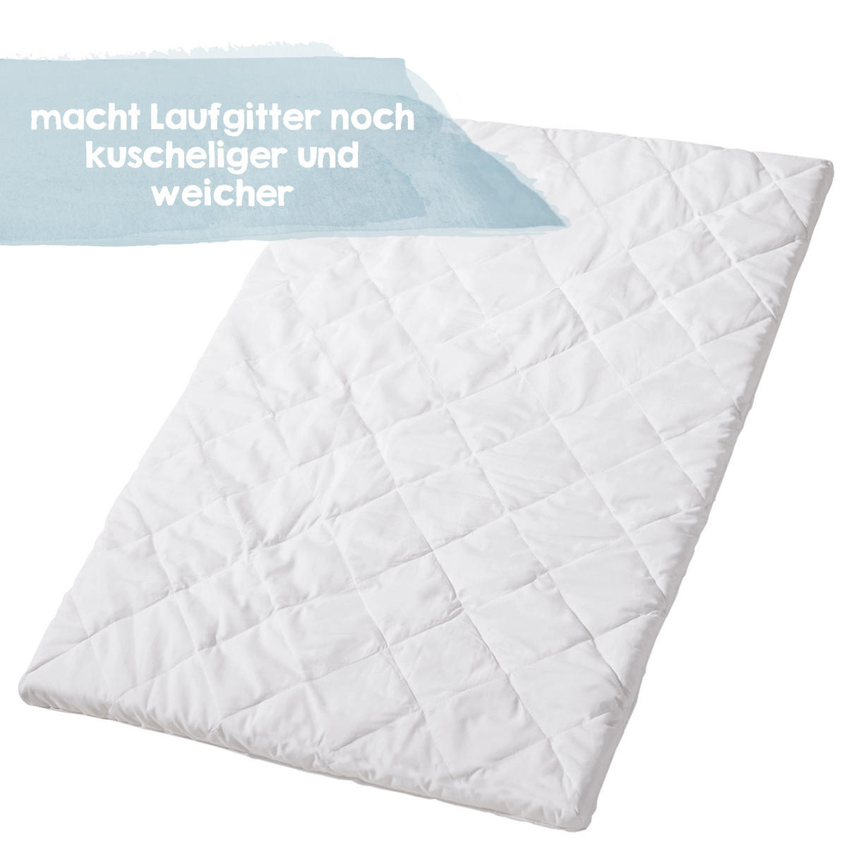 LAUFGITTER inkl. Matratze, roba Style grau - Weiß/Grau, Holzwerkstoff (72.5/72/98cm) - Roba