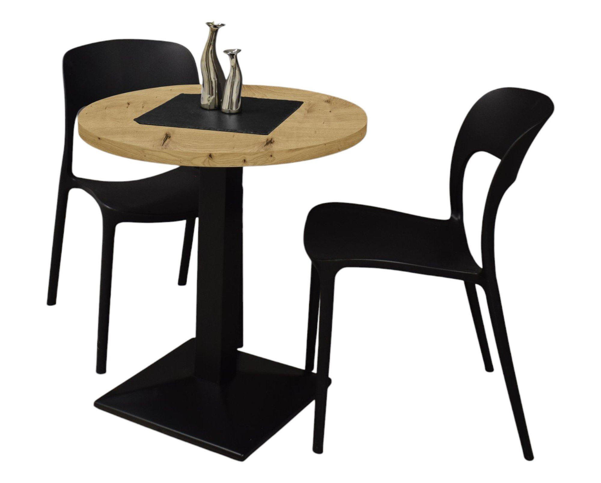 58aufmkessel Bartisch Eiche Artisan 70x75x70 cm