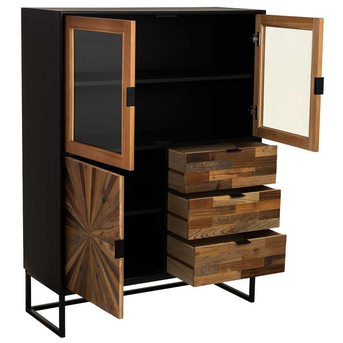 SIDEBOARD aus Holz, braun, 100x40x135cm - Braun, Holzwerkstoff (100/135/40cm) - Wanderlust