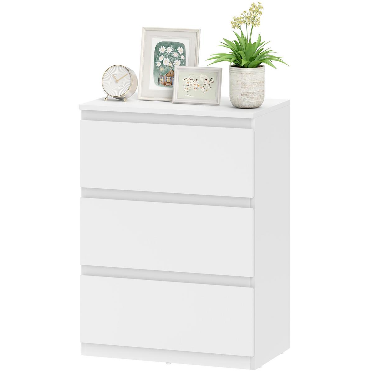 NACHTTISCH Weiß 34.0/55.0/75.0cm - Weiß, Holzwerkstoff (55/75/34cm)
