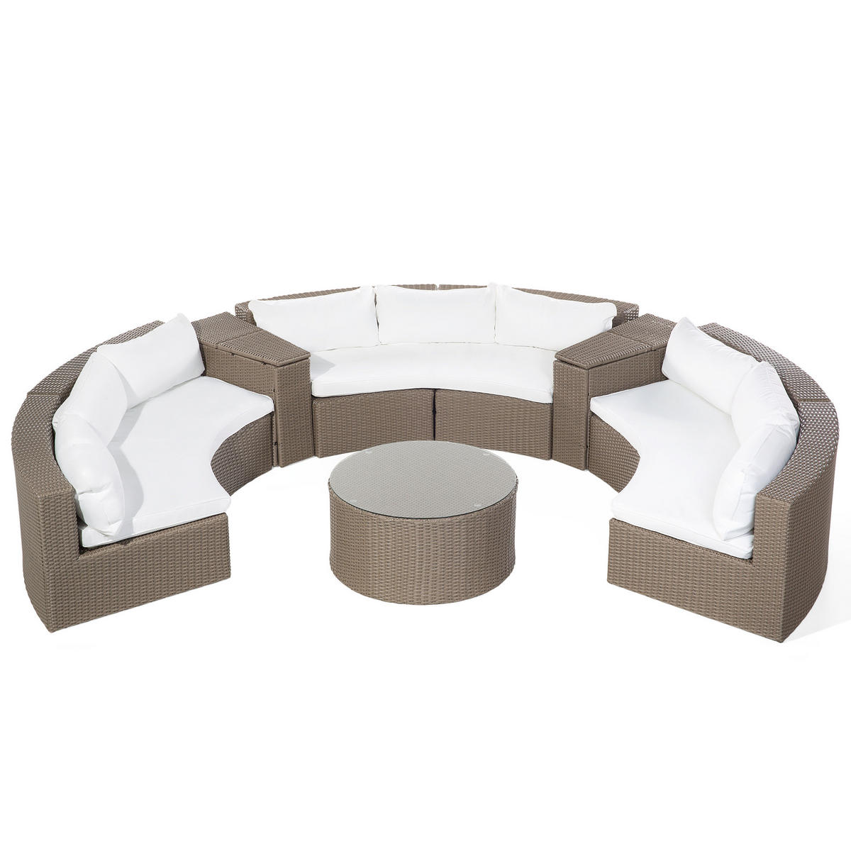 LOUNGE-SET braun Severo - Braun, Kunststoff - Beliani