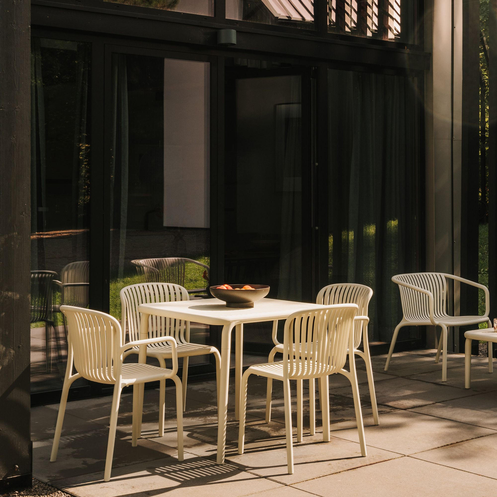 GARTEN ESSGRUPPE FICCARI, Gartenmöbel-Set 8-tlg, Beige - Beige, Kunststoff - KONSIMO®