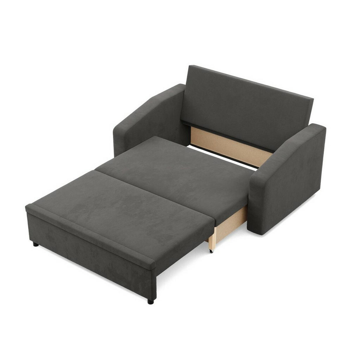 SOFA Neo mit abgeschrägter Armlehnen grau - Grau, Textil (148/90/87cm) - SIMKAM Furniture