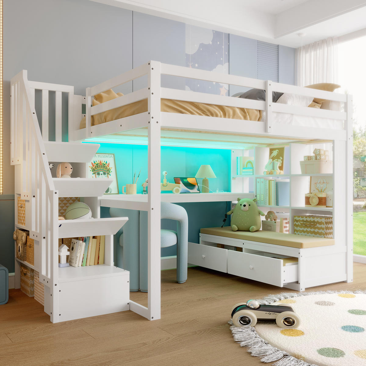 HOCHBETT 140/200 cm Weiß - Weiß, Holz/Holzwerkstoff - Raumix