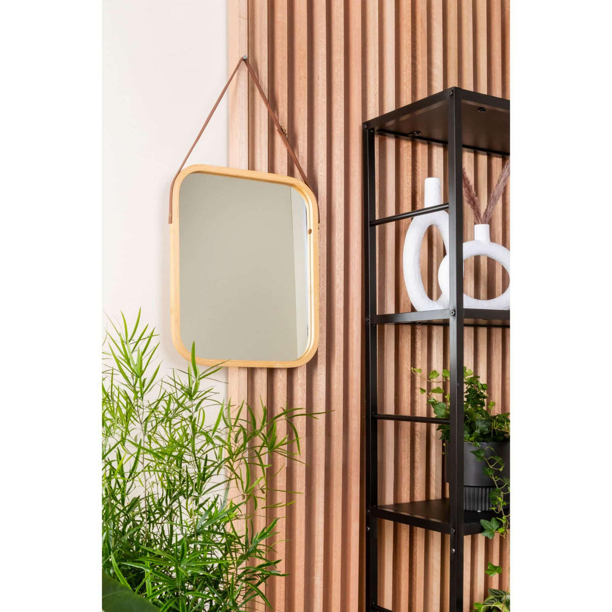 SPIEGEL Idyllic 1.5/33/40 cm - Naturfarben, Naturmaterialien (33/40/1.5cm) - Present Time