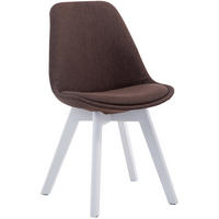 STUHL Stoff braun - Weiß/Braun, Holz/Textil (48/84/55cm) - CLP