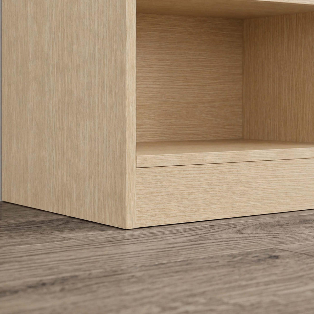 NACHTTISCH Weiß mit Schublade - Hellbraun, Holzwerkstoff (39/41/28cm) - Relaxdays