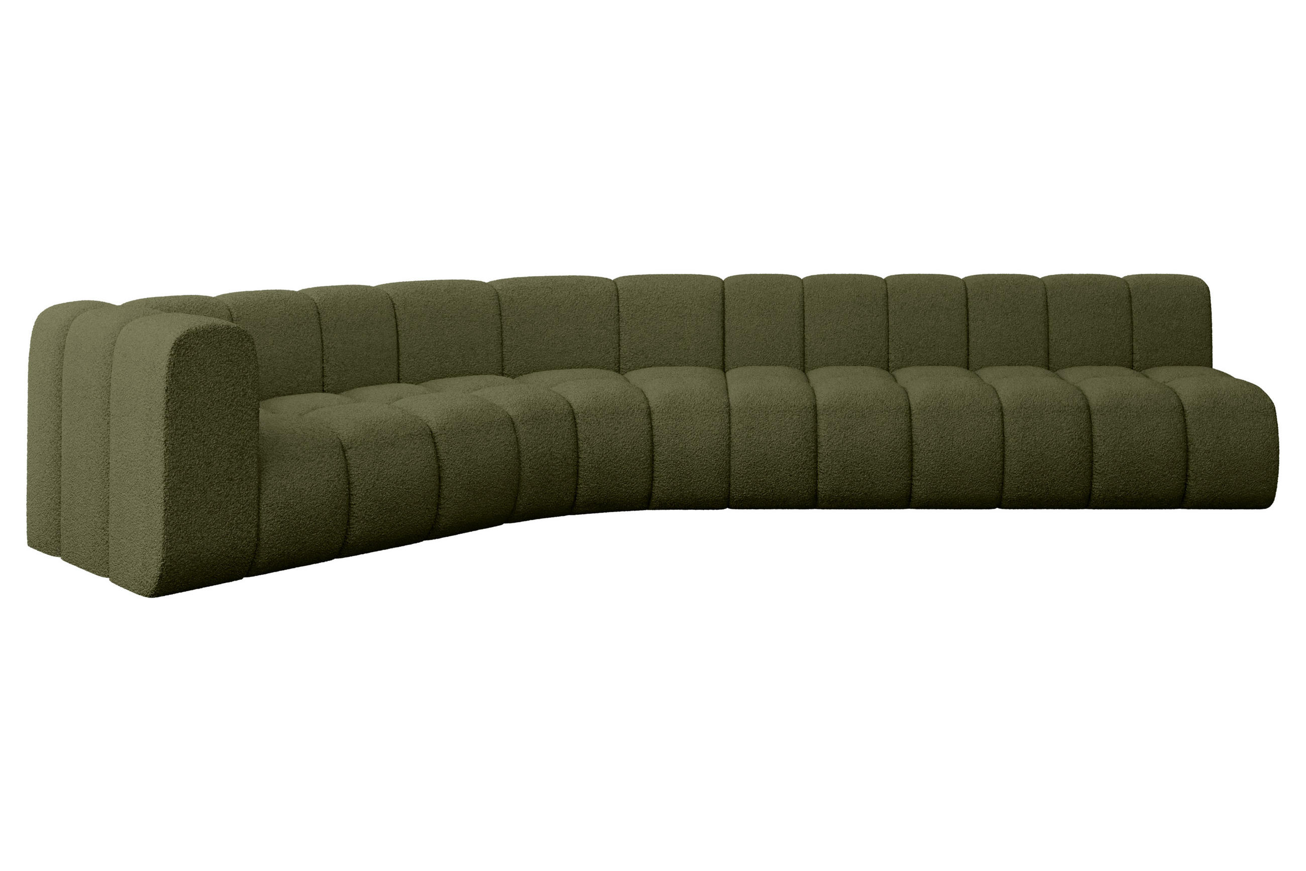 ECKSOFA modulares Sofa Karex-L2 - 399x194x70 cm Grün - Grün, Holzwerkstoff/Textil (399/194cm) - ALTDECOR