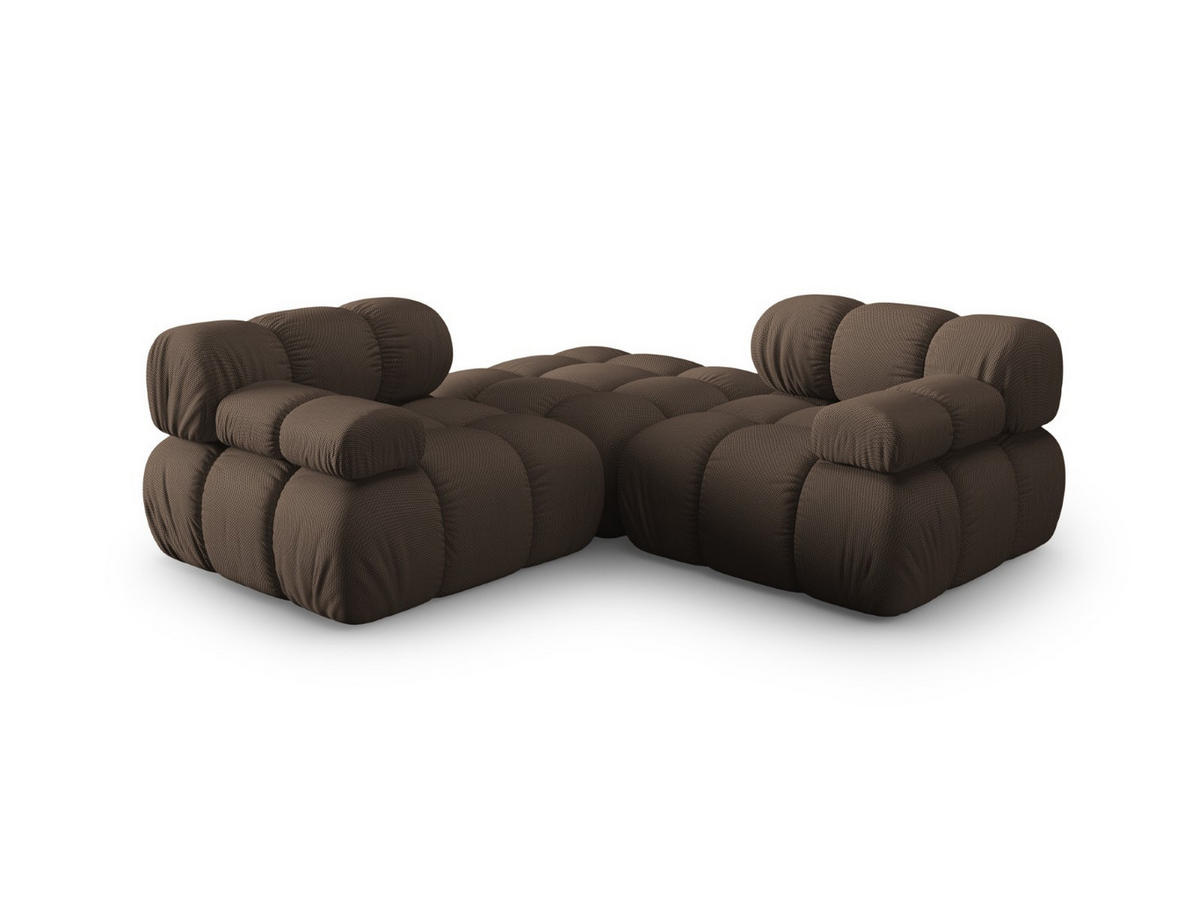 SOFA modular Bellis aus 3D-Stoff braun 3 Sitzplätze - Braun, Textil (188/70/188cm) - Micadoni