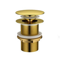 WASCHBECKEN-ABLAUFSTOPFEN – Gold – Edelstahl - Platinfarben, Metall (10/7/7cm)