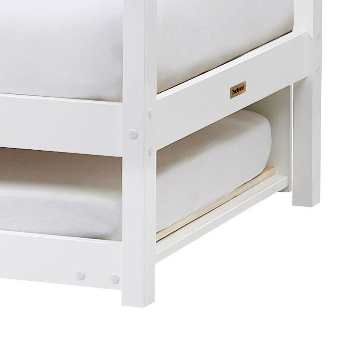 KINDERBETT 90/200 cm Weiß Crillon - Weiß, Holz (90/200cm) - Beliani