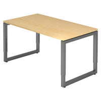 SCHREIBTISCH Serie-R 80/140/74 cm in Ahornfarben/Graphitfarben - Ahornfarben/Graphitfarben, Holzwerkstoff (80/140/74cm) - bümö
