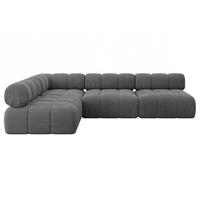ECKSOFA modulares Sofa Samaro-L2 - 285x190x70 cm Dunkelgrau Cord - Dunkelgrau, Holzwerkstoff/Textil (285/190cm) - ALTDECOR