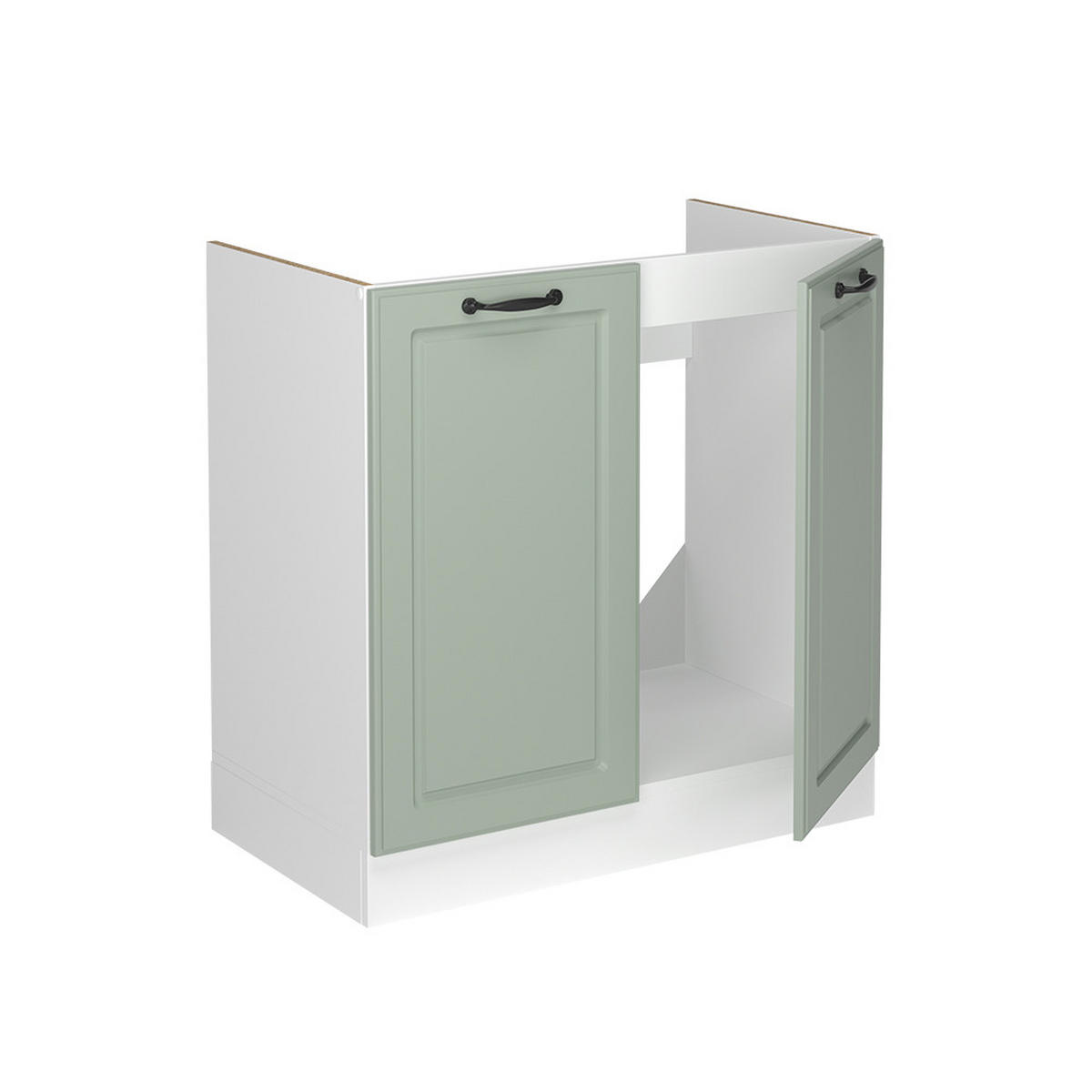 DULAP DE BAZĂ PENTRU CHIUVETĂ R-Line, Casă de țară Mint/Alb, 80 cm стільниця Антрацит - alb/verde mentă, compozit lemnos (80/81.6/60cm) - Vicco